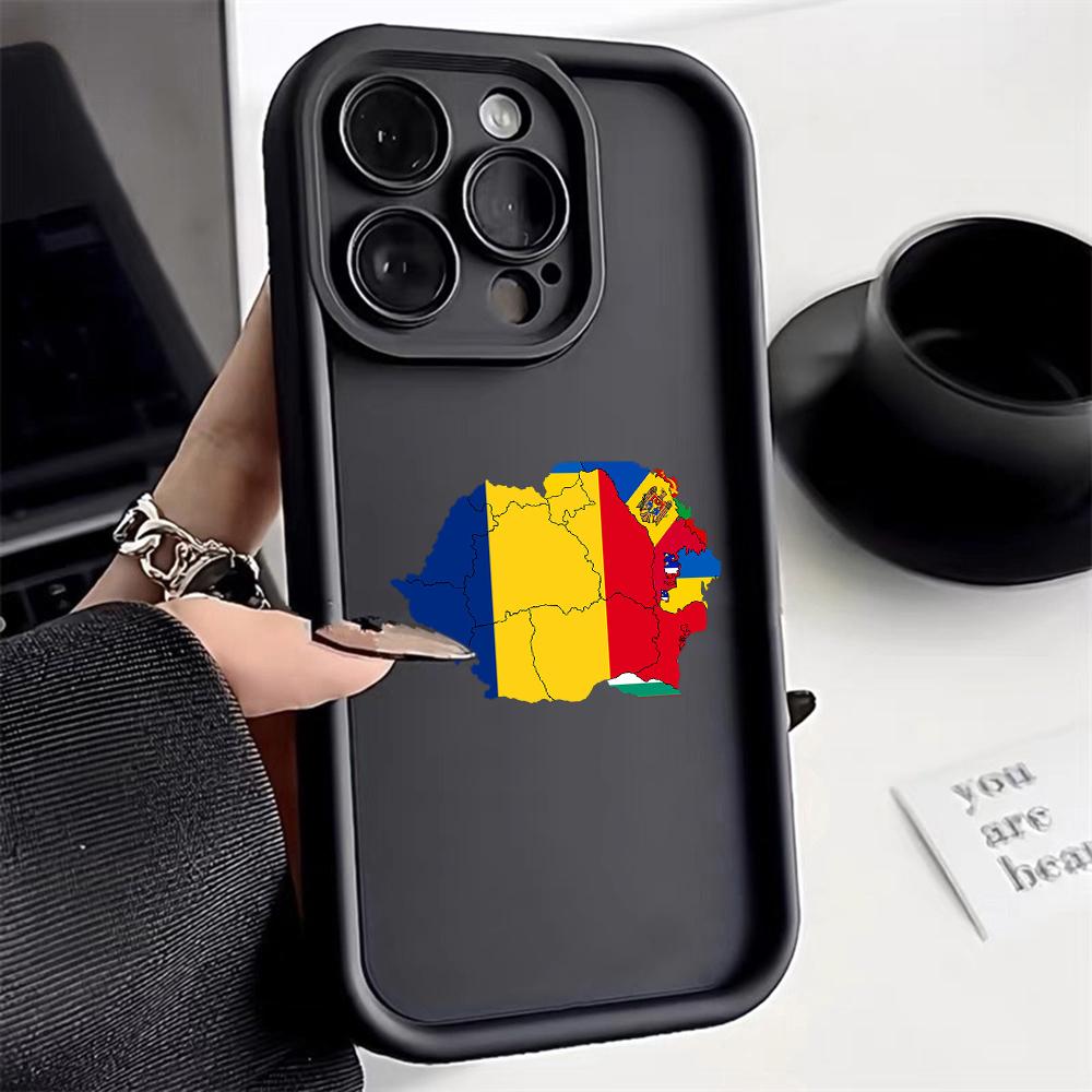 N91 Moldova Flag art Huse pentru telefon Soft Angel Eyes pentru Samsung A54 A34 A13 A14 S23 S24 Ultra S20 FE Xiaomi Redmi Note 13 12C Husă rezistentă la șocuri