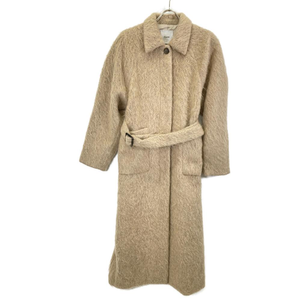 CLANE 24AW 17101-0032 Langer Zotteliger Damen Maxi Mantel Mantel 1 beigeGebraucht