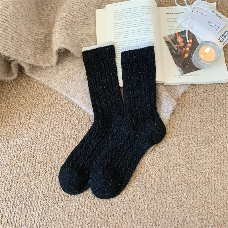 Wool Socks Children'S Thickened Warm Tube Socks Ideas Yarn Stacking Socks Women'S Winter Maillard Color