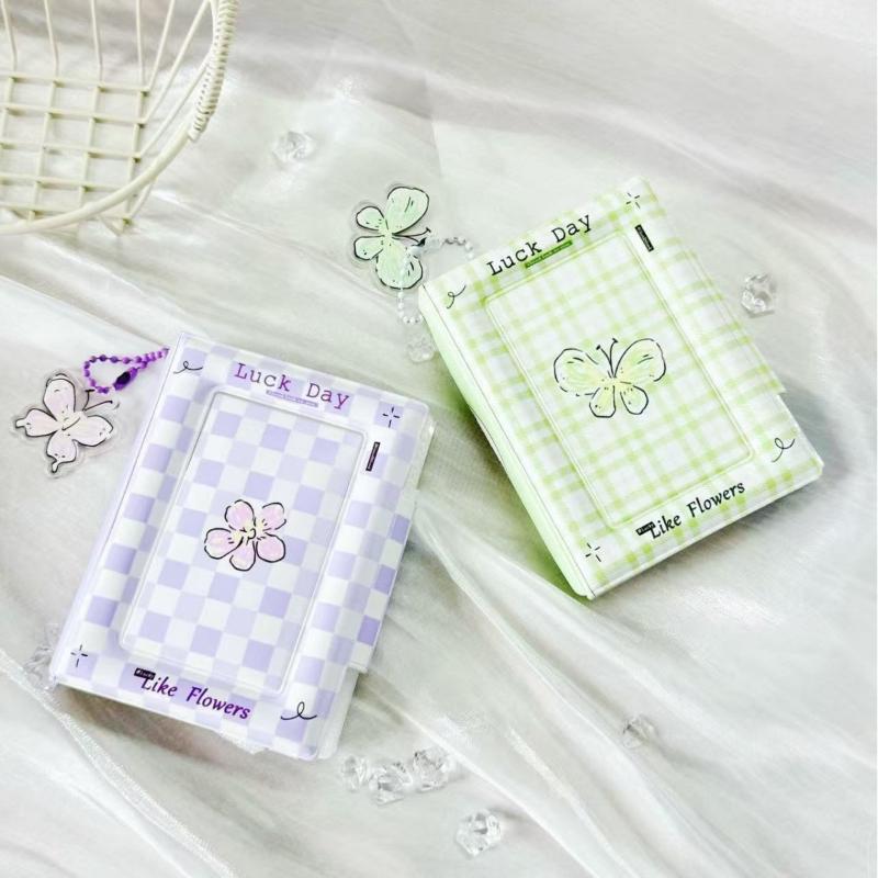 3 Inch 32 Pockets Photo Album Photo Card Postcard With Button Card Star Album Lomo Card Collector Card Photo Card Binder