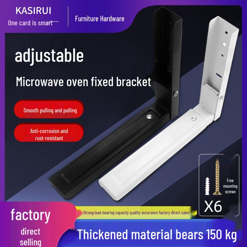 Retractable Metal Microwave Oven Load-Bearing Bracket Folding Storage Rack