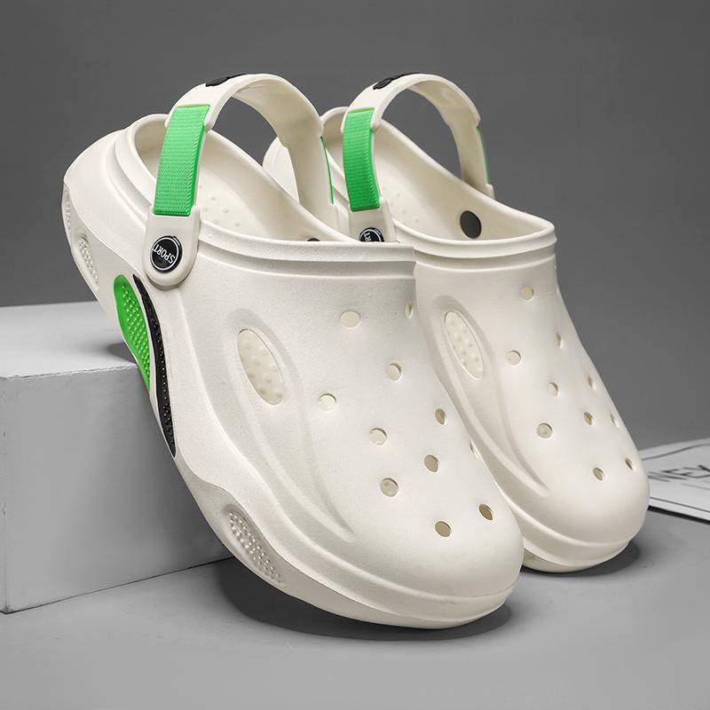 Herren Schnelltrocknende EVA Strand Clogs - Rutschfeste Outdoor Sandalen mit Fußgewölbeunterstützung, Leichte Garten-/Poolschuhe für Sommerreisen
