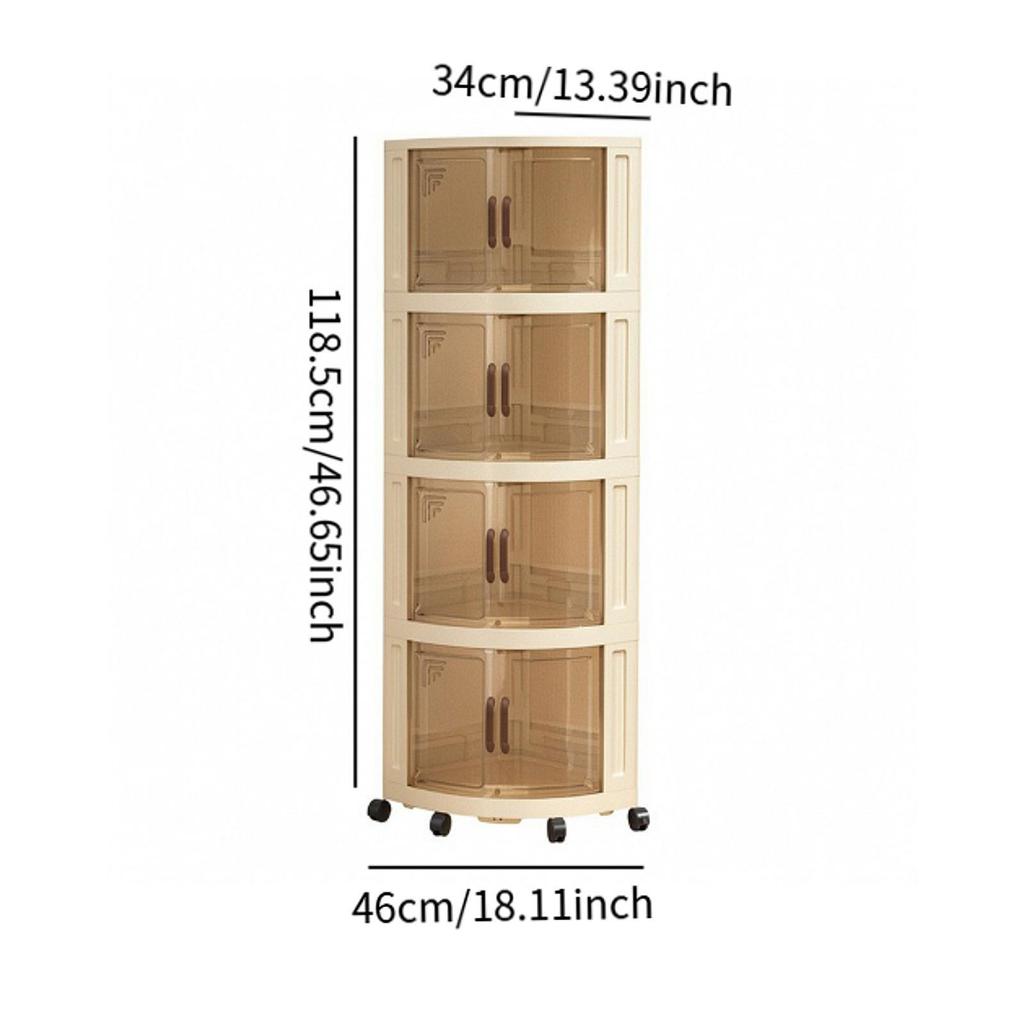 Clear Rolling Storage Cart Multifunctional Trolley Snack Organizer for Jewelry Book Dorm
