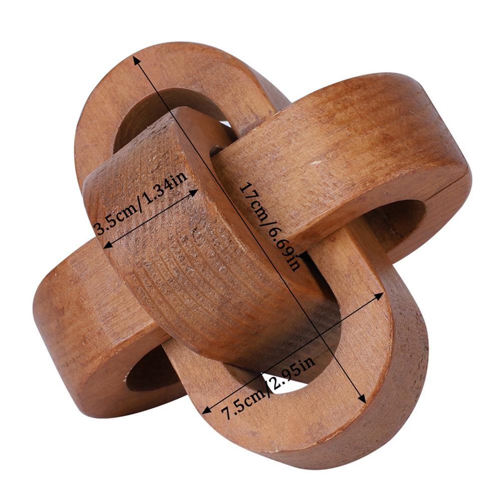 Naturholz Astdekor Boho Holz Kettenglied Ornament für Zuhause Couchtisch Mittelstücke Regal Bar Dekorationsobjekt Geschenke