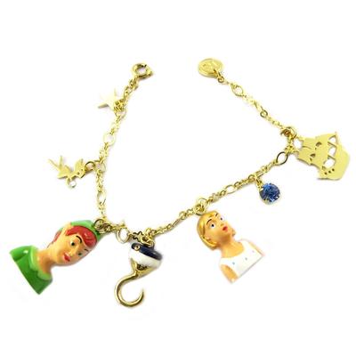 [P2031] - Handcrafted Bracelet 'Monde Merveilleux' (Peter Pan) Golden Green