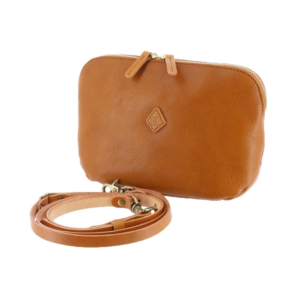 

2way wallet shoulder bag clutch bag [Credran] [FLAM] 1.Camel