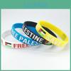 Free Palestine Commemorative Silicone Bracelet With Geometric Design Environmentally Friendly