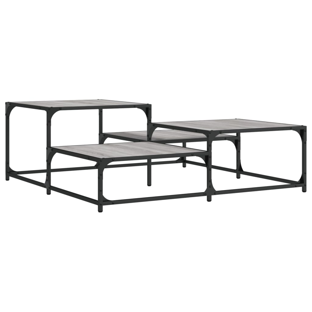  Coffee Table, Grey Sonoma Oak, 107x107x40 Cm