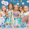 134Pcs Mermaid Party Favors Mermaid Pinata Litttle Mermaid Birthday Party Decorations Toys for Gifts Goodie Bag Classroom Prizes