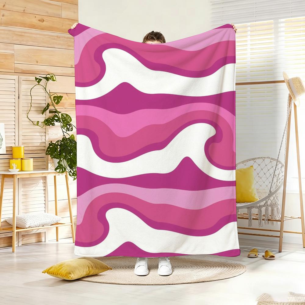 Classic Motif M-Marble Throw Soft Warm Throw Blanket for Bedroom Living Room Bed Travel Camping Picnic Gift