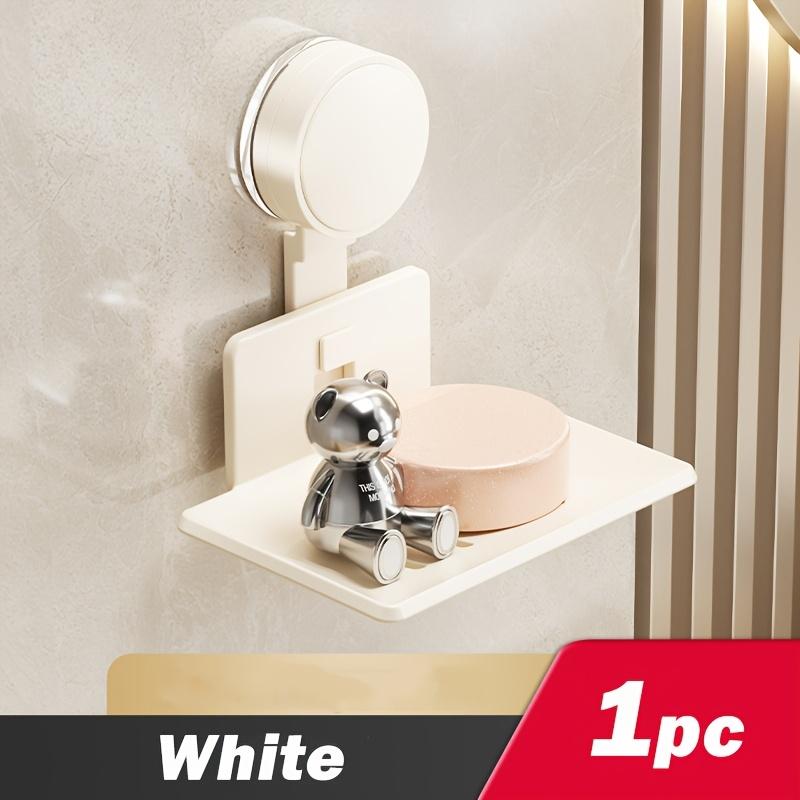 1/2pcs Suction Cup Mounted Soap Holder Bathroom Punch-free Wall Mounted Soap Rack Removable Soap Storage Tray Soap Organizer 1PCS белый