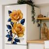 Sunflower Rose Refrigerator Stickers Removable Self Adhesive Cabinet Decals Waterproof for Home Kitchen Wall Design