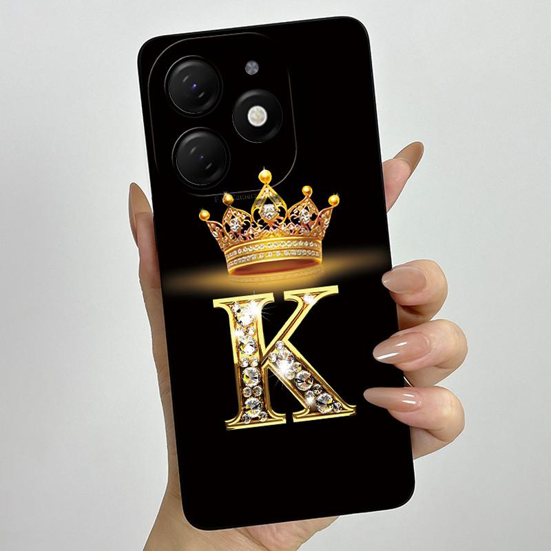 

For Tecno Spark 20 Pro 20 20C Case Crown Letter Silicone Soft Phone Cases For Spark20 20Pro Camera Protection Back Cover Bumper Tecno Spark 20 Pro 5G