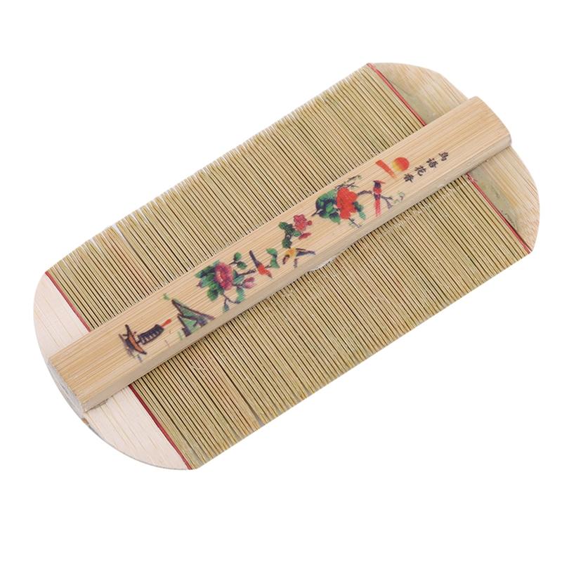 

Chinese Traditional Bamboo Double Sided Lice Comb Handmade Dense Comb Rose Remove Itching Scraping Head Flea Cootie Combs