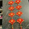 1 pair Hollow New Year Decorations Tassels Couplets Ornaments Hanging Ornament Hanging Vietnamese Red Couplets