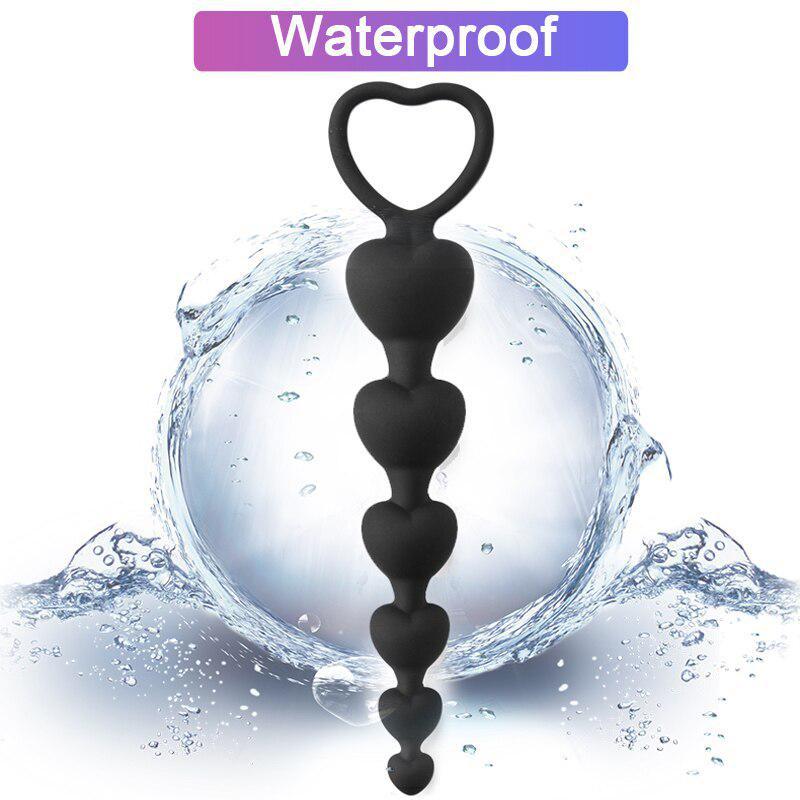1PCS Soft Heart Shape Long Pull Beads Silicone Plug