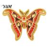 Men Women Jewelry Accessories Vintage Enamel Moth Brooch, Cartoon Insect Alloy Lapel Pin, Retro Clothing Decoration for Suit Dress Coat Scarf Pin