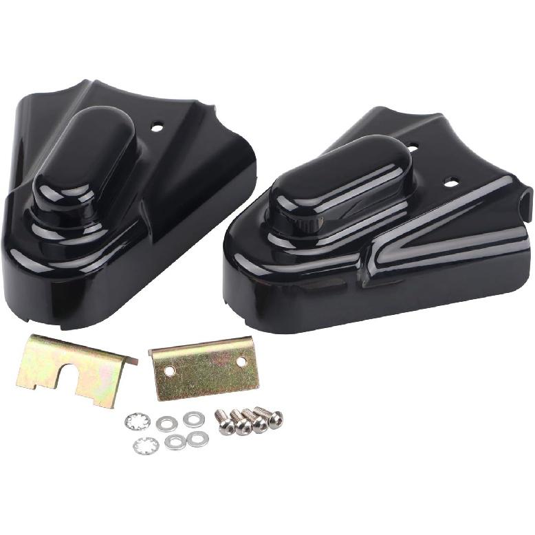 Black Rear Axle Phantom Swingarm Covers for Harley Softail Heritage Springer Night Train Standard Custom 1986-2007