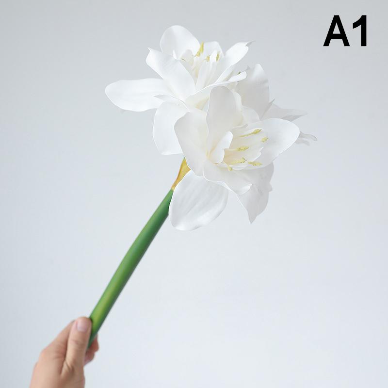 63Cm Clivia Vermilion Aranjament Floral Artificial pentru Nuntă Ornament pentru Acasă Living Hol Hotel