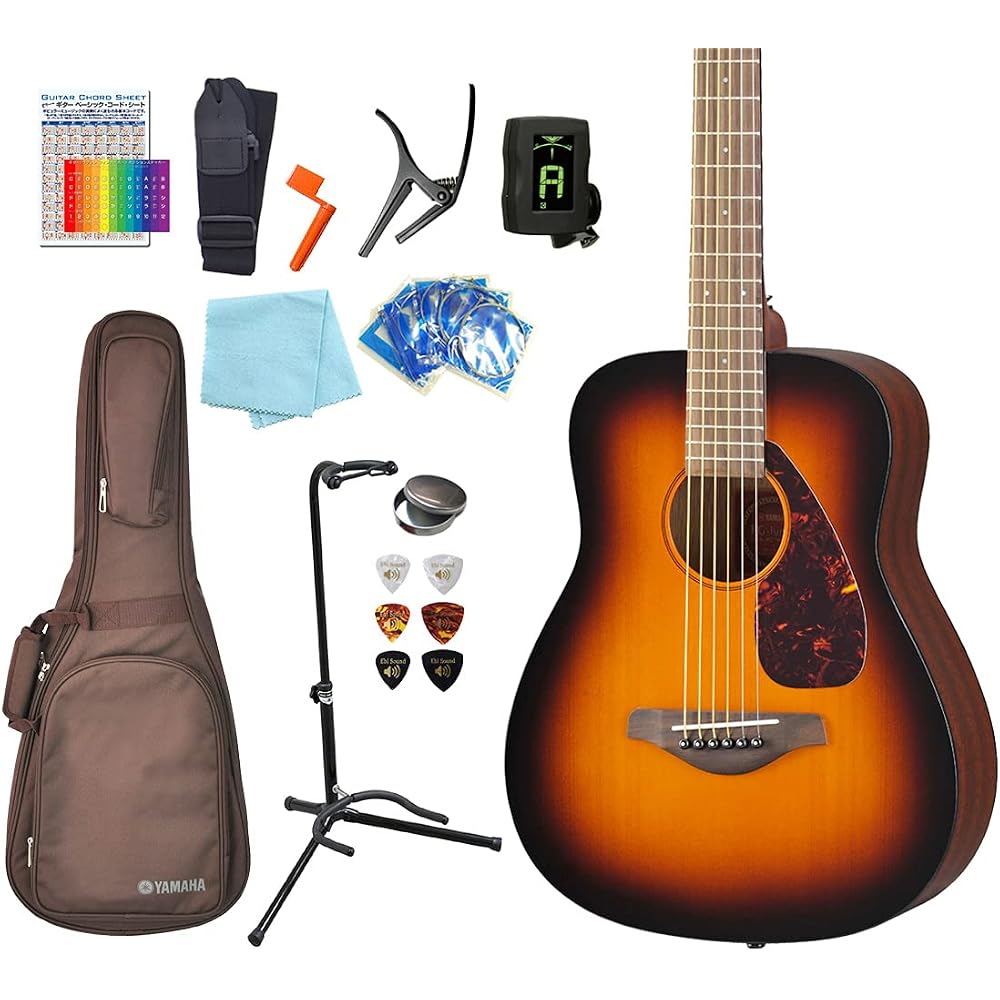 Yamaha JR2 Acoustic Mini Guitar Starter Set 13 Pieces for Beginners