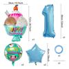 Birthday Ice Cream Aluminum Film Balloon Set 32 Inch Blue Digital Children'S Birthday Party Photo Arrangement Balloon