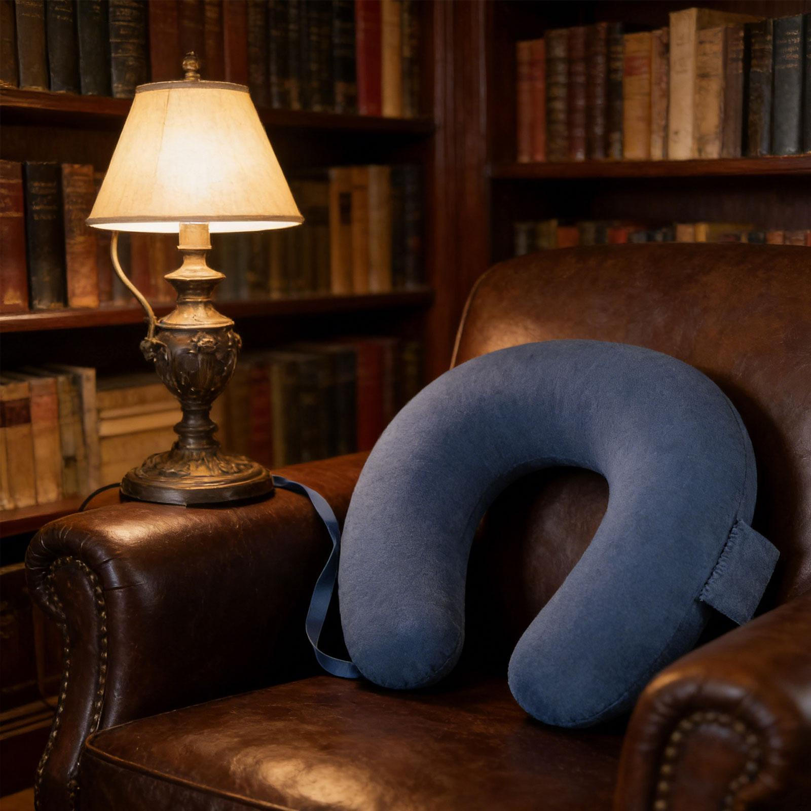 Reading Pillow for Gaming, Portable, Adults And Desks, Armrest Support Sitting in Bed, темно-синий