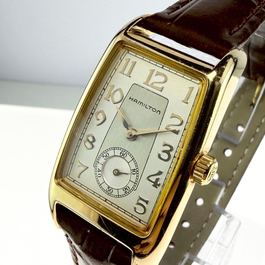 Used [New battery] Hamilton 6240 Sumoseco Tonneau Champagne Dial