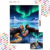 Diamond Art Painting Kit Tangled Aurora Borealis 5D Diamond Painting Dot Art Home Wall Decor