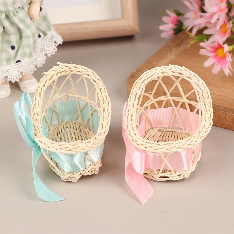 Dollhouse Miniature Wooden Nursery Cradle Baby Crib Baby Cot 1:12 Dollhouse Furniture Decorate Kids Doll House Accessory