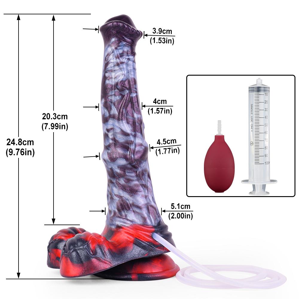Horse Squirting Dildo Anal Plug Silicone Ejaculation Penis Fantasy Sex Toys for Women Men BDSM G-spot Prostate Massage Large-sized Dildos Masturbator