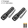 High Power T6 LED Flashlights Camping Torch 5 Light Modes Zoom Light Aluminum Alloys Waterproof Material External 18650 Battery