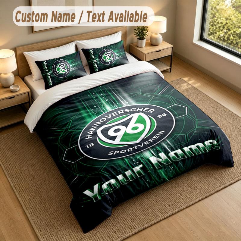Bedding Set 1 Duvet Cover 2 Pillowcases Hannover 96 Print Soft Bed Linen Bedroom Decor
