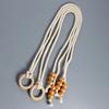 Yousheng Natürliche Holzperlen Vorhangband mit Quastenring Dekorative Halter Vorhangbinder Wohnzimmer Heimdekoration