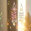 Bohemian Sun Moon Star Crystal Suncatcher Hanging Ornament Rainbow Prism Pendant for Window Home Decor