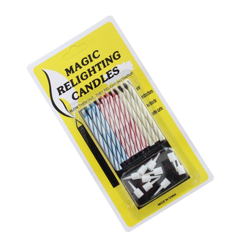 New Birthday Blowout Candle Magic Creative Funny and Interesting Party Rekindled Colored Threaded Candle