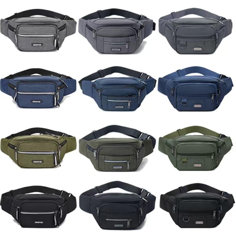 New Style, Men's Waist Bag, Waterproof Fabric, Sports Waist Bag, Women's, Casual and Fashionable, Large Capacity, Storage Waist Bag