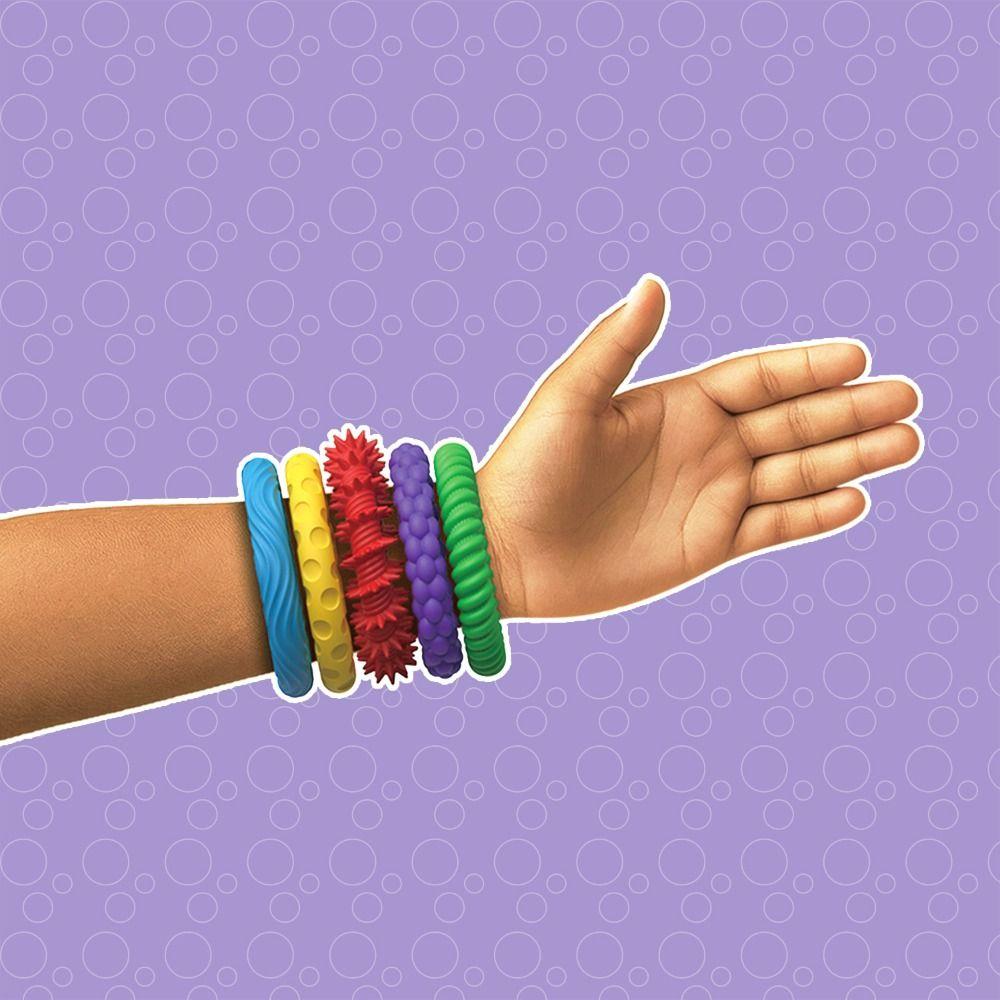 Non-Toxic Sensory Hand Ring Toys Silicone Material Silent Decompressors Bracelet Kids Use