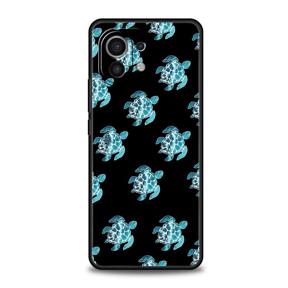 lovely Cartoon sea turtle ocean blue Case For Xiaomi 14 13T 12T Pro 12 13 11 Ultra Mi Note 10 Lite 10T 5G Pro 11T 11i 9T Cover