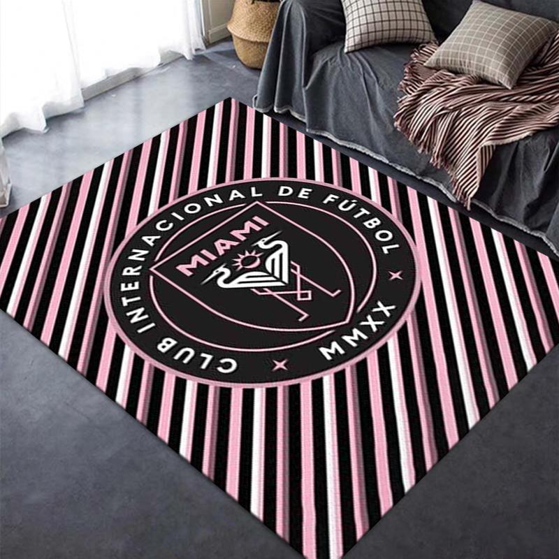 Nuovo Tappeto Inter Miami CF 2025 per Soggiorno Camera da Letto Casa Decorazione Divano, Tappetino Antiscivolo per Giochi Bambini
