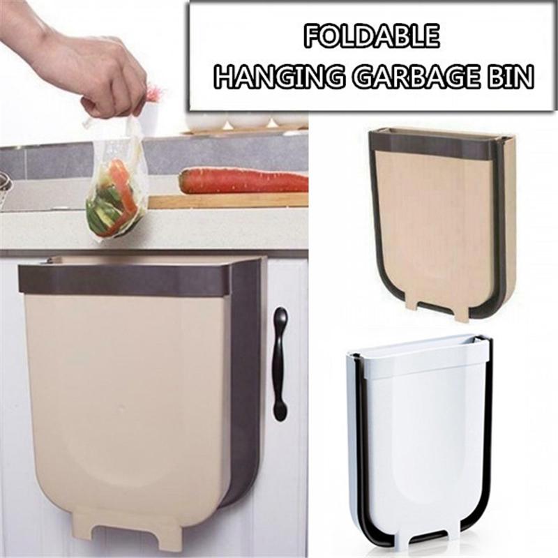 Buy Fashion Kitchen Door Hanging Garbage Bin Trash Can Foldable
