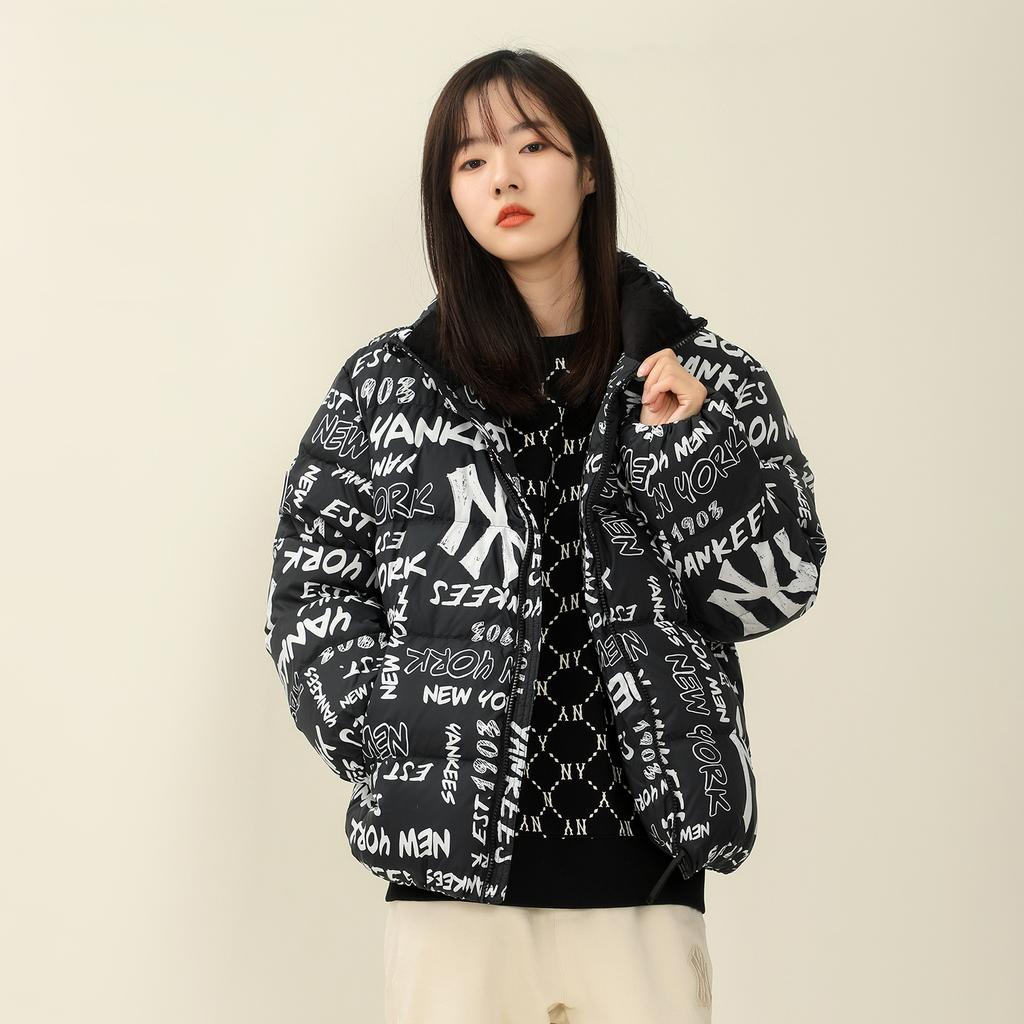 New MLB Down Jacket Winter, Cropped Unisex Black 3ADJN0316-50BKS