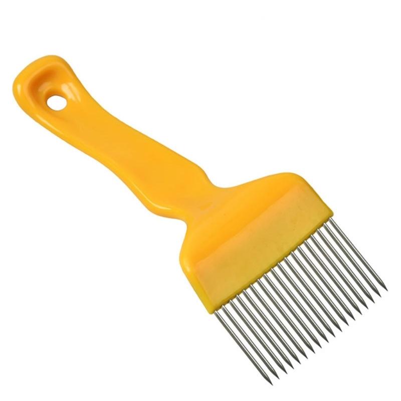 18 Prong Stainless Steel Honeys Uncapping Fork With Ergonomic Plastic Handle For Beekeeping Efficiency