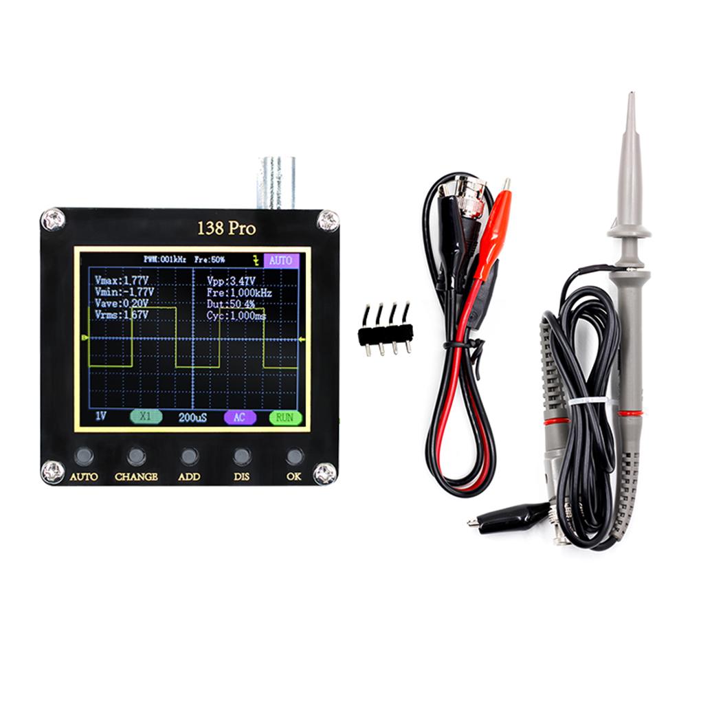 

LCD Handheld Automatic 3 Trigger Modes Digital Display Oscilloscope Type-c 200Khz Oscilloscopes Voltage Measuring Device Basic