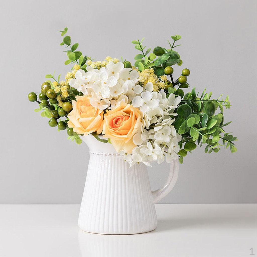 

кольорова керамічна ваза для квітів Стол Гідропоніка Контейнер Квіткова пляшка Весільний домашній декор 16x11.5x15CM