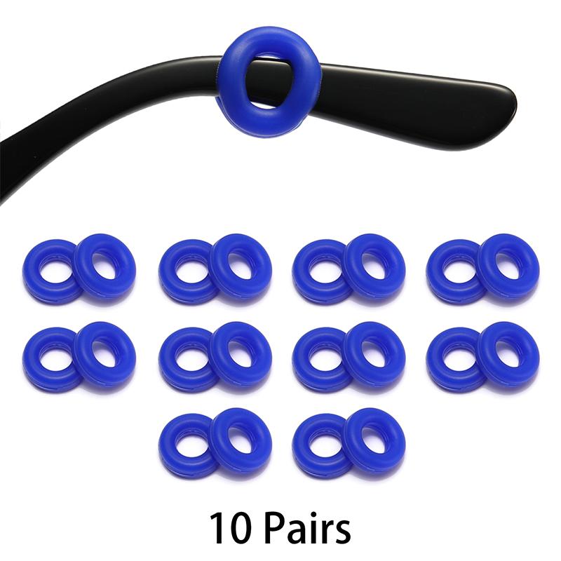 10 Paar Silikonbrillen Runde Ohrbügel Brillengriff Anti-Fall Brillenhalter Hülle Halterung Befestigungselement Brillen-Zubehör