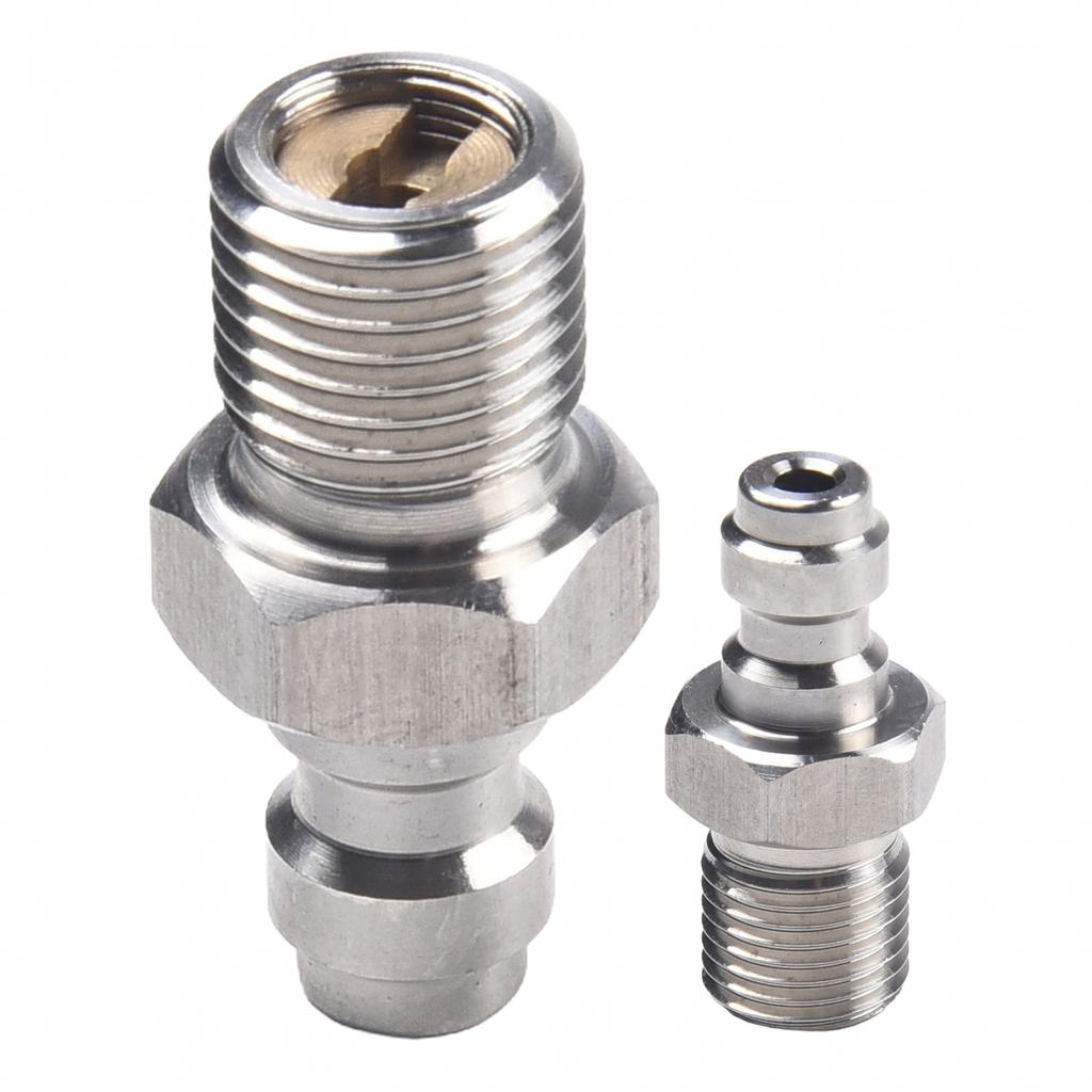 8mm Rychlospojka Nerezový Vnější Ventil pro Plnicí Trysku Vzduchové Hadice