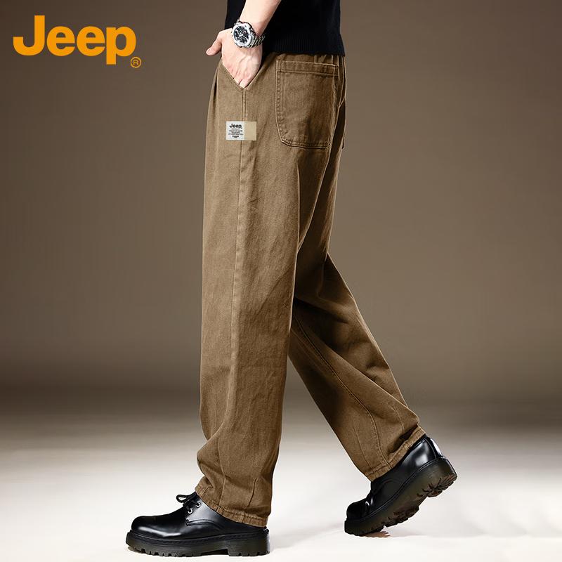 Jeep Men s Straight Fit Cotton Cargo Pants L