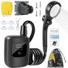 Portable Camping Shower, 2400Mah Rechargeable Outdoor Shower Pump With Led Battery Indicator, 4 Spray Modes
