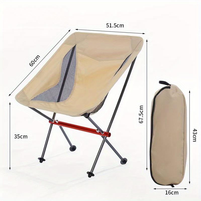 1 Pcs Folding Camping Chair Compact and Portable with Carry Bag Outdoor Hiking Fishing Backpacking Folding Chair Camping Tools