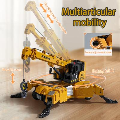 Engineering Inertial Vehicle Transformable Crane Excavator Toy Vehicle Car Tractor Model Diecast Alloy+Plastic for Children Gift